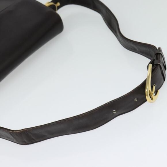 CELINE Horse Carriage Shoulder Bag Leather Brown Gold - Picture 7 of 12